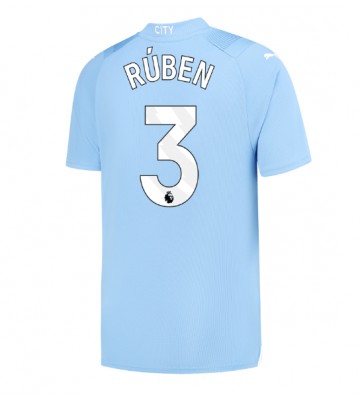 Lacne Muži Futbalové dres Manchester City Ruben Dias #3 2023-24 Krátky Rukáv - Domáci